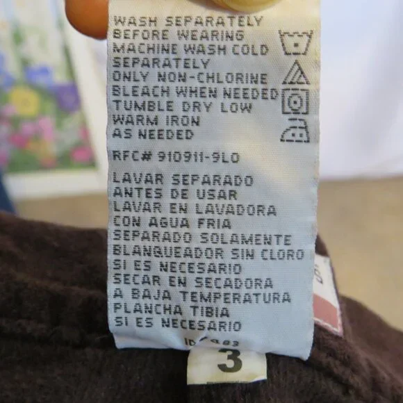 Vintage No Boundaries 98% cotton stretch Rhinestone Buttons Brown Bootcut - Picture 15 of 15